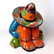 Décoration statuette en céramique colorée
