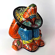 Déco maison - Statuette mexicaine en céramique colorée