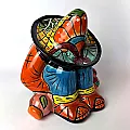 Déco maison - Statuette mexicaine en céramique colorée