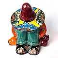Décoration maison - Statuette mexicaine en céramique colorée
