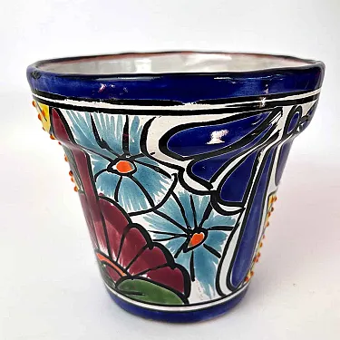 Petit pot de fleurs céramique colorée -  décoration jardin