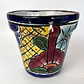 Petit pot de fleurs extérieur en céramique - Pour planter et cache-pot