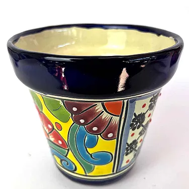 Petit pot de fleurs extérieur en céramique - Mauve