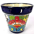 Petit pot de fleurs en céramique colorée - Déco extérieure
