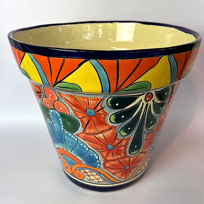 Gros pot céramique coloré - Déco jardin