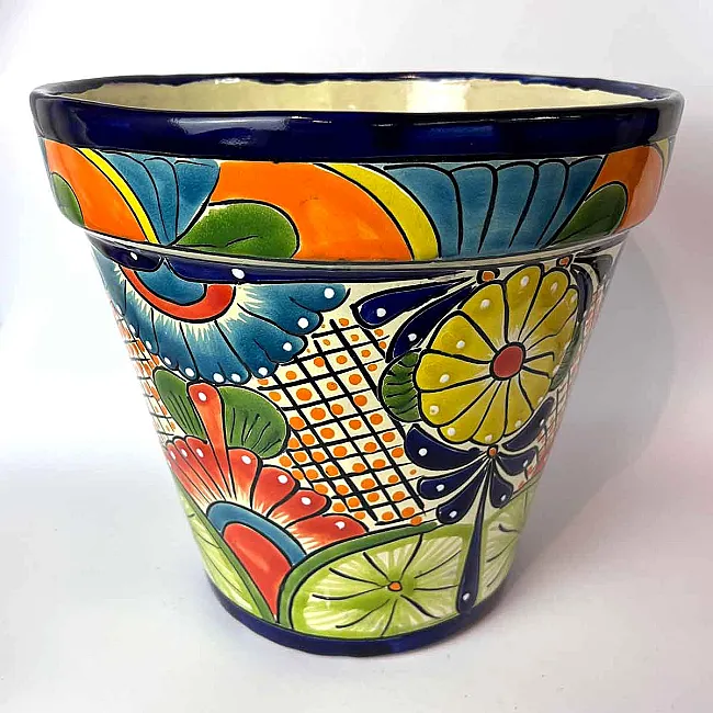Gros pot céramique colorée - Pot de jardin non gélif