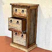 Meuble de rangement avec 3 tiroirs - Mobilier artisanal mexicain