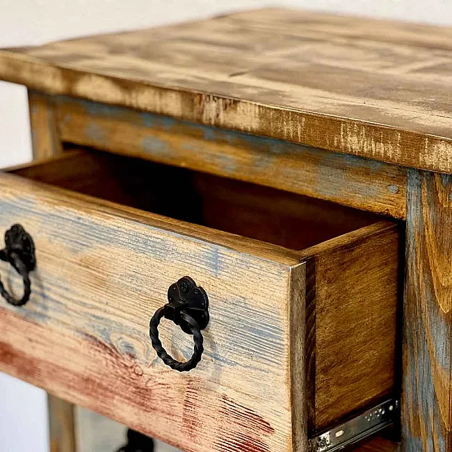 Meuble de rangement avec 3 tiroirs - Artisanat mexicain