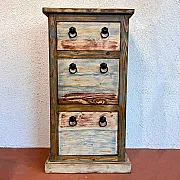 Meuble unique de rangement en pin - Equipé de trois tiroirs