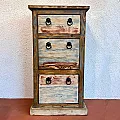 Meuble unique de rangement en pin - Equipé de trois tiroirs