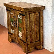 Petit meuble de rangement en pin - Production artisanale mexicaine