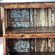Meuble bar en pin unique - Artisanat mexicain