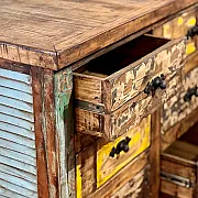Meuble crédence en pin avec 9 tiroirs - Mobilier mexicain