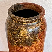 Jarres décoratives colorées en terre cuite