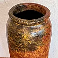 Jarres décoratives colorées en terre cuite