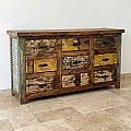 Meuble en bois de rangement - crédence 9 tiroirs