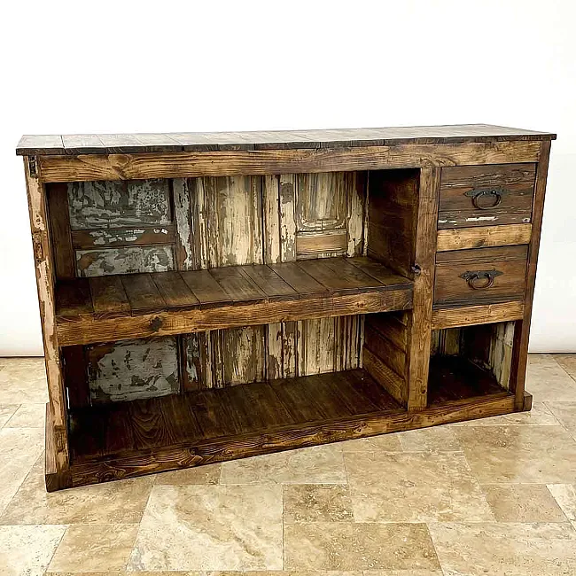 Meuble bar en pin - Bois recyclé