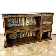 Meuble bar en pin - Bois recyclé