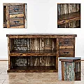 Meuble de bar en bois - Mobilier artisanal mexicain