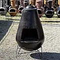 Gros brasero mexicain - Equipé d'une grille barbecue et chapeau intempéries