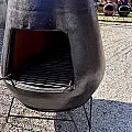 Grand barbecue mexicain avec grille barbecue et chapeau intempéries