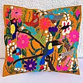 Housse de coussin brodée - artisanat mexicain du Chiapas