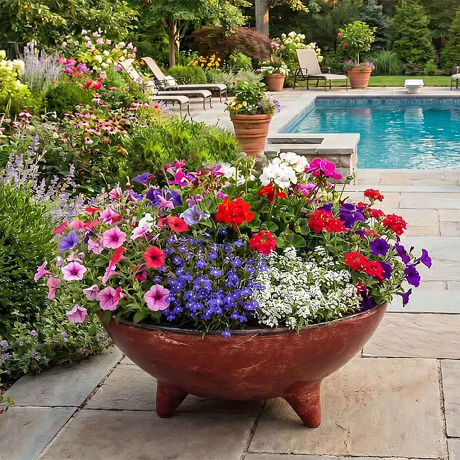 Jardinière en terre cuite non gélive - Décoration jardin