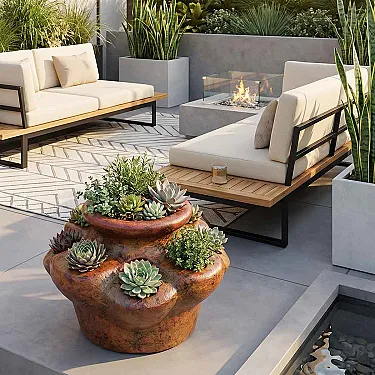 Petite jardinière en terre cuite non gélive - Déco jardin