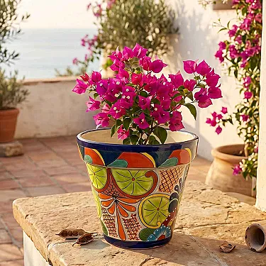 Pot de fleurs en céramique non gélif - Décoration extérieure