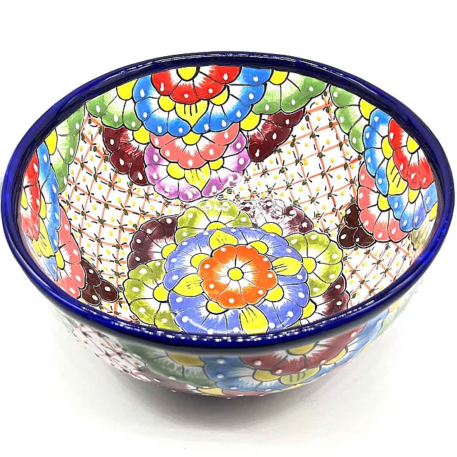 Grand saladier coloré en céramique