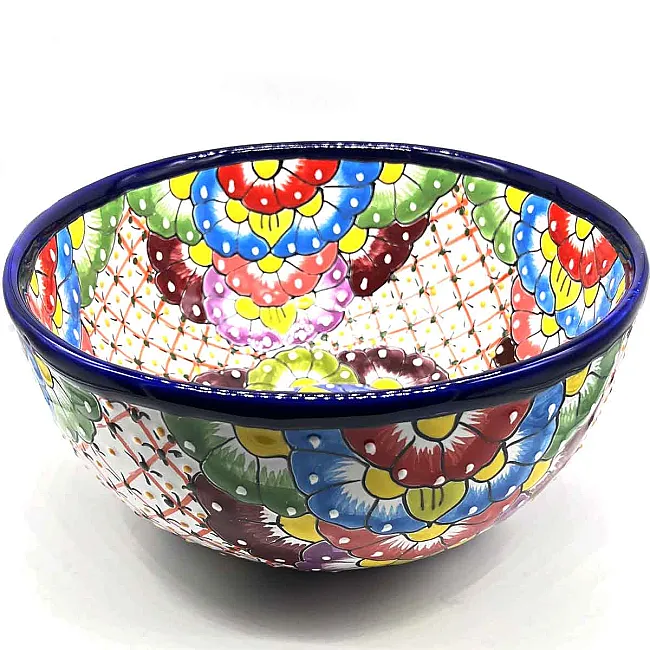 Grand saladier coloré en céramique - Vaisselle artisanale
