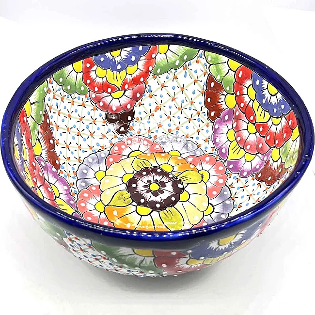 Grand saladier coloré en céramique - Vaisselle artisanale