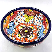 Petit plat rond en céramique coloré - Art de la table mexicain