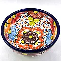 Petit plat rond en céramique coloré - Art de la table mexicain