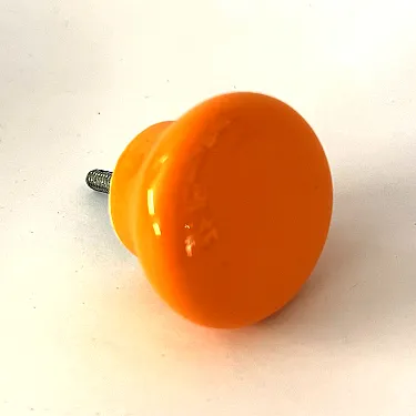 Bouton de porte en céramique - Jaune mango