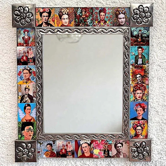 Miroir Frida Kahlo - miroir décoration murale