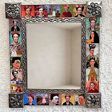 Miroir Frida Kahlo - Artisanat mexicain