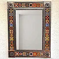 Grand miroir rectangulaire en métal - Décoration murale