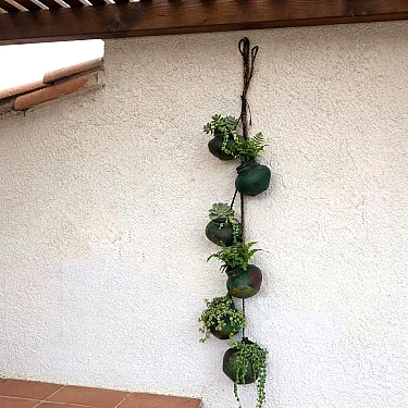 Suspension petits pots terre cuite - Déco murale