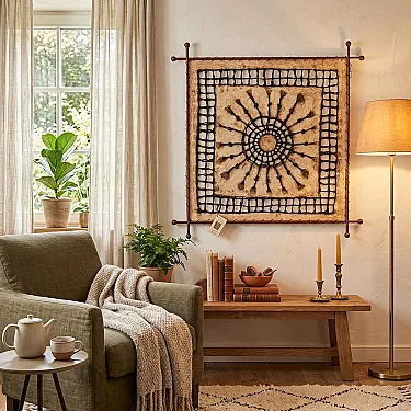 tableau en fibres végétales - Décoration murale