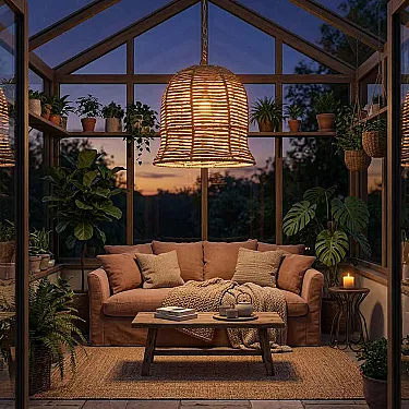 luminaire en fibres végétales - Déco maison