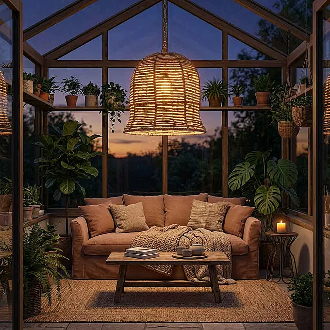 luminaire en fibres végétales - Déco maison