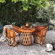 salon de jardin Equipal - mobilier mexicain traditionnel