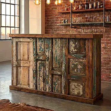 Grand meuble bar en pin - un meuble unique - Artisanat mexicain