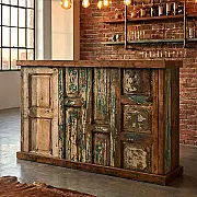 Grand meuble bar en pin - un meuble unique - Artisanat mexicain