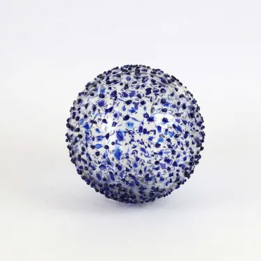 Boules déco transparentes bleues