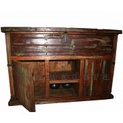 Meuble bar en pin ancien