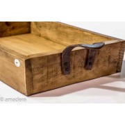 Plateaux en bois et fer forgé