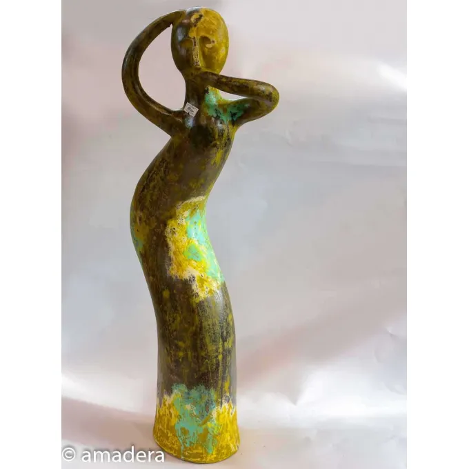 Statue déco en terre cuite